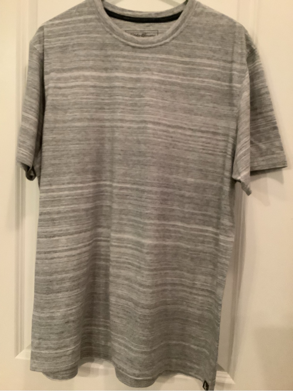 Eddie Bauer Light Gray Heather Short Sleeve Crew Tee